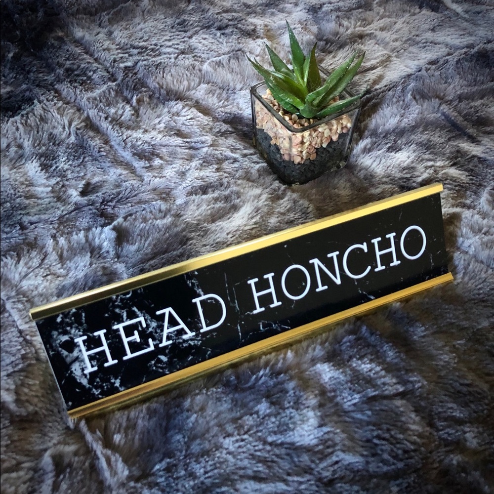 Head Honcho Retro Desk Sign